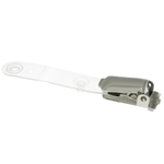 Nickel Plated Suspender Clip with Molded Plastic Strap
