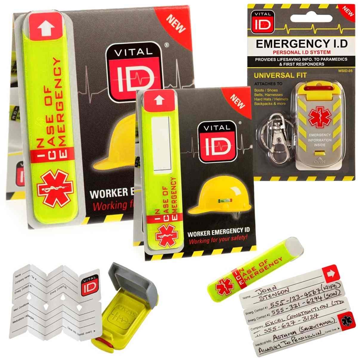 collection of vital id in case of emergency safety tags