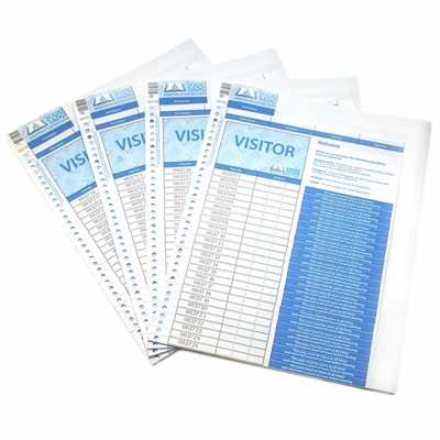 book and badge paper visitor passes refill kit