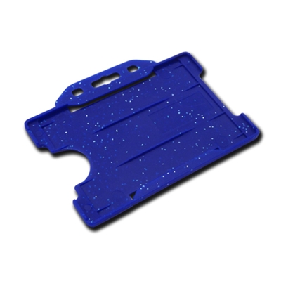 blue landscape single sided card holder for id cards that is metal detectable